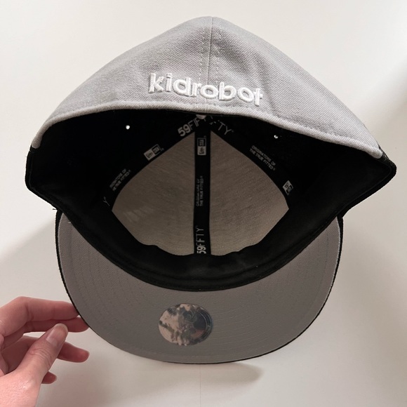 Kidrobot Hat - Logo Face - Black and Grey - Picture 3 of 4